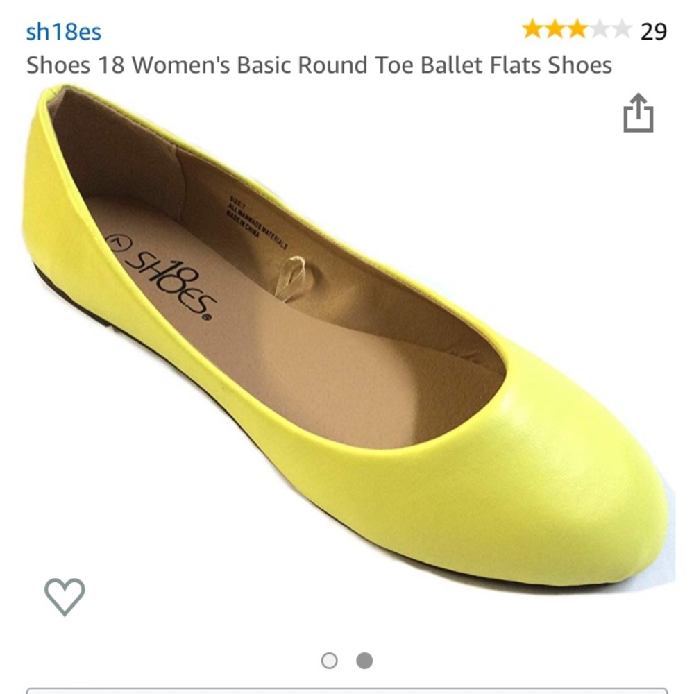 Yellow Ballet Flats NEVER WORN